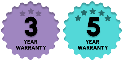 3 and 5 year warranties